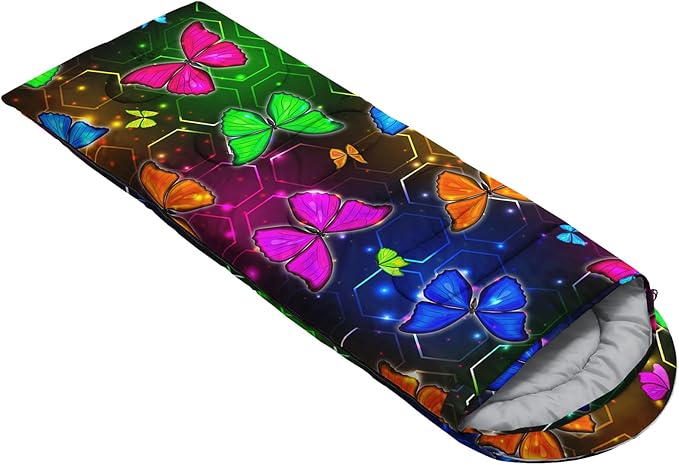 QOOMO Camping Sleeping Bags,3 Season Warm & Cool Weather,Lightweight,Waterproof Sleeping Bags for Adults & Kids,Traveling,and Outdoors,Camping Gear Equipment