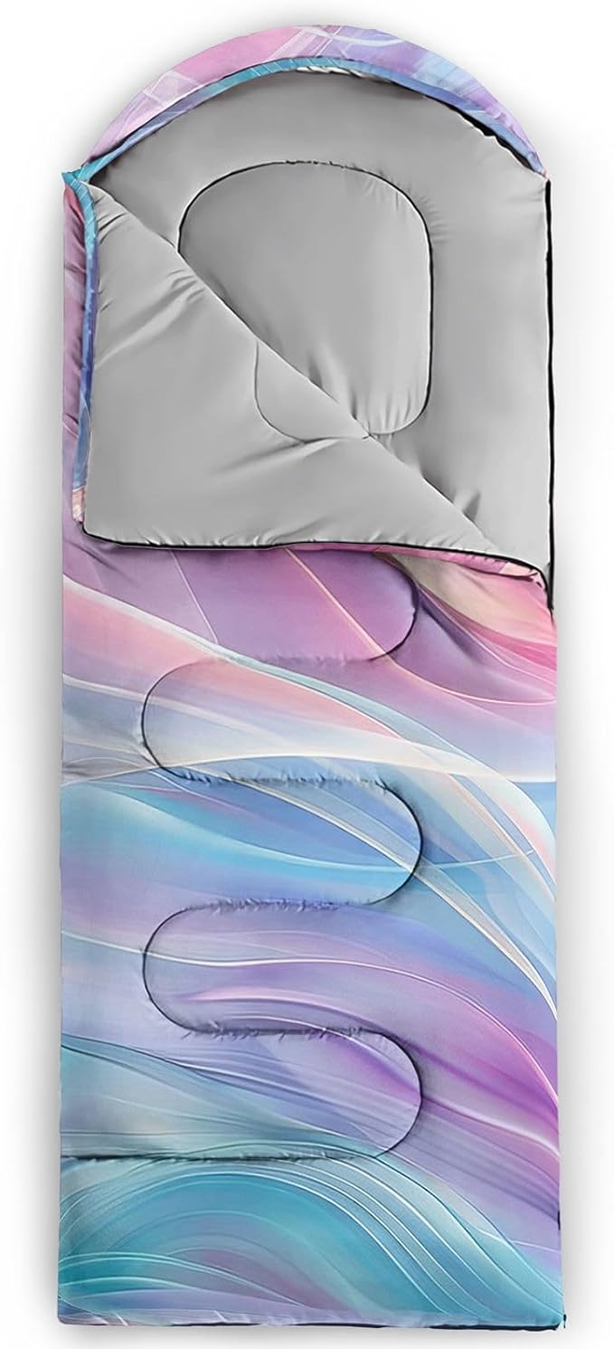 Kids Sleeping Bag for Boys Girls,Western Cowboy Print-Lightweight Warm Portable Outdoor Indoor-Waterproof Cold Weather Resistant Sleeping Bag for Camping Hiking