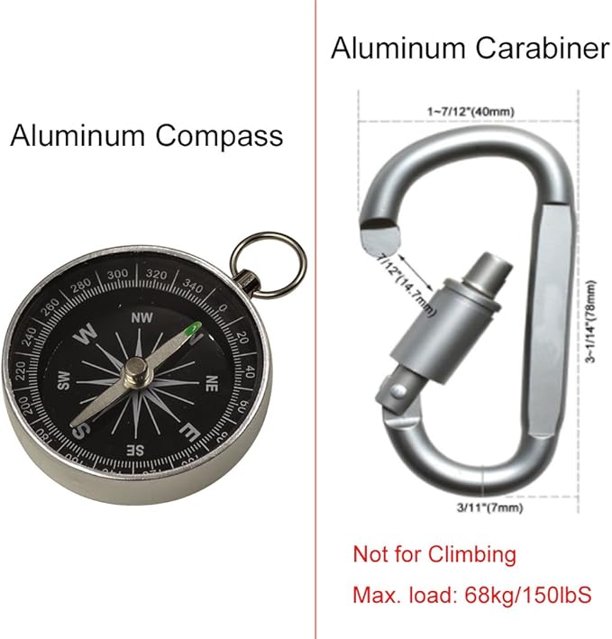 Outdoor Survival Kit 7 in 1,Mini Emergency Survival Gear Small Camping Equipment Pocket Tool Gadgets Stocking Stuffers Ideal for Boys Kids Hiking