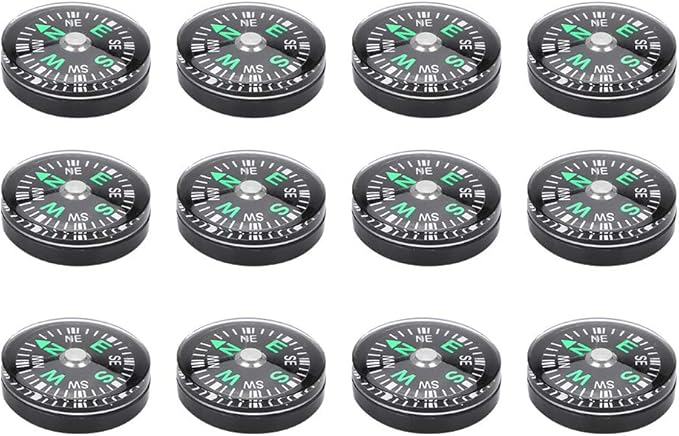 Mini Pocket 20mm 12pcs Mini Pocket Survival Button for Hiking Camping Outdoor Activities Accessory
