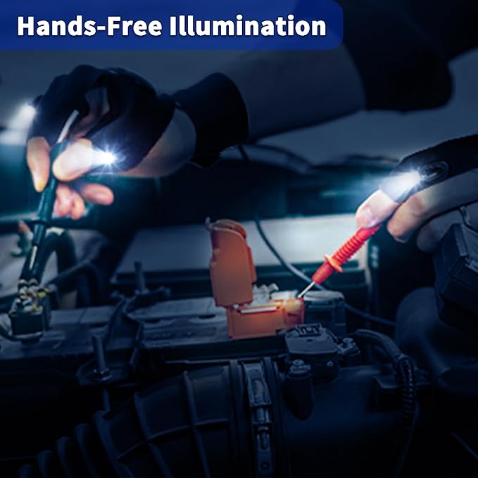 LED Flashlight Gloves with USB Cable,Gifts for Men Husband Dad Him Fathers Day Cool Gadgets Gifts for Mens Birthday Fishing Camping Repairing Accessories