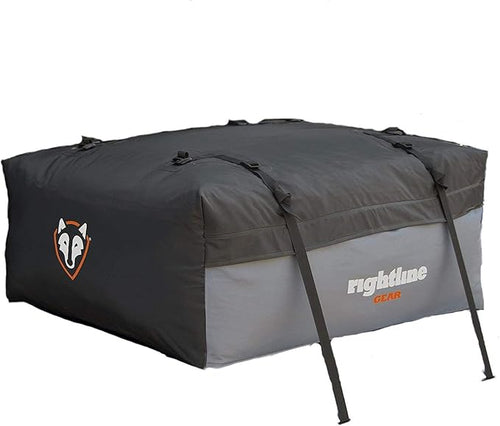 Rightline Gear Sport 2 Waterproof Rooftop Cargo Carrier for Top of Vehicle, Attaches With or Without Roof Rack, 15 Cubic Feet, Black