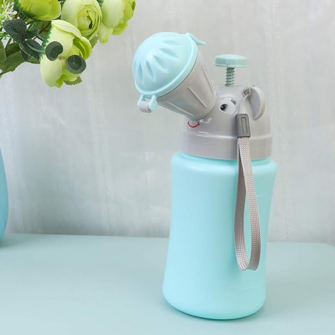 Alipis Portable Camping Toilet Urinal Toilet Portable Potty Bottle Cartoon Urining Tool Bedpans Pee Bottle Emergency Urinate Device for Car Travel Camping Outdoor Car Potty