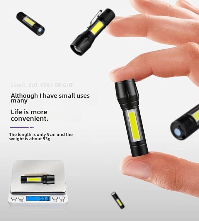 LED Flashlights, High Powered 10000 Lumens Super Bright Mini Pocket Flashlight, Rechargeable, Zoomable Waterproof Flash Lights for Emergency, Outdoor, Home, Camping, Hiking
