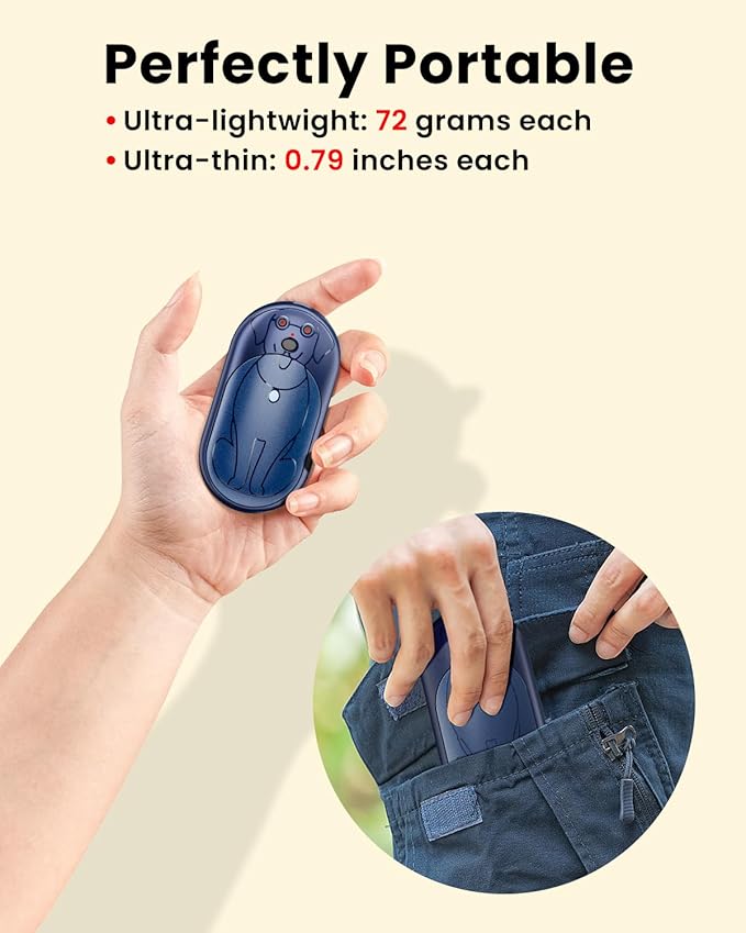 Electric Hand Warmers Rechargeable 2 Pack, 3000Mah*2 Portable Hand Warmer Battery Operated, Fun & Practical & Useful Gifts for Men Chrismas, Outdoor Camping Gifts, Hunting Accessories and Gear