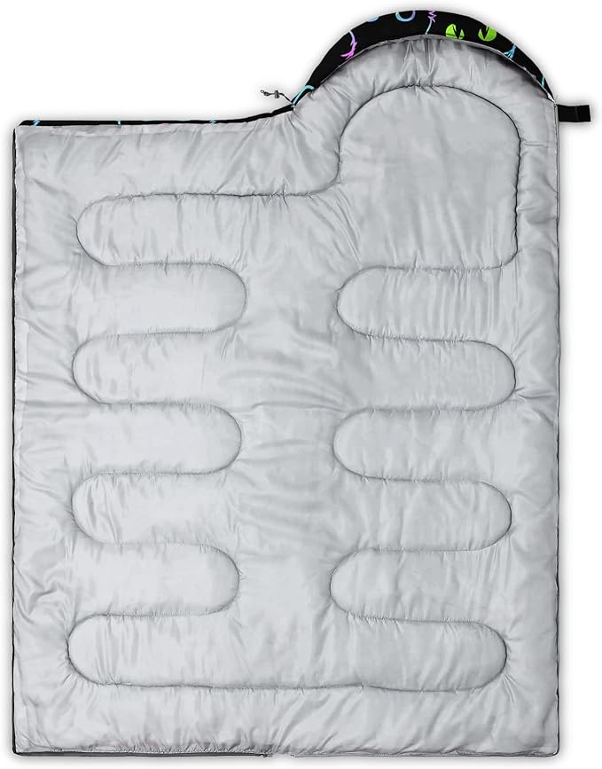 QOOMO Animals Camping Sleeping Bags,3 Season Warm & Cool Weather,Lightweight,Waterproof Sleeping Bags for Adults & Kids,Traveling,and Outdoors,Camping Gear Equipment
