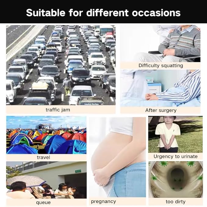 Disposable Urine Bag for Travel, Mobile Emergency Toilet in Car, 700 ml Gel Urine Bags for Camping Toilets, Traffic Jam, Vomit Bags, Portable Toilets for Adults, Children