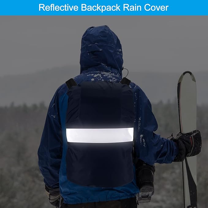 PATIKIL Waterproof Backpack Rain Cover, Non-Slip Backpack Cover with Reflective Strap Stay Dry for Hiking, Camping, Hunting