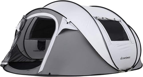 EchoSmile Camping Instant Pop Up Tent, 2/4/6/8/10 Person, Water Resistant Dome, Easy Setup for Camping Hiking and Outdoor, Portable with Carry Bag, 3 Season