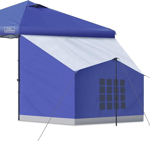 KAMPKEEPER Side Tent,Camping Tent for 10' x 10' Pop Up Canopy, Easy Set Up Gazebo,Compatible with 10' Wide Canopy Tents(Blue)