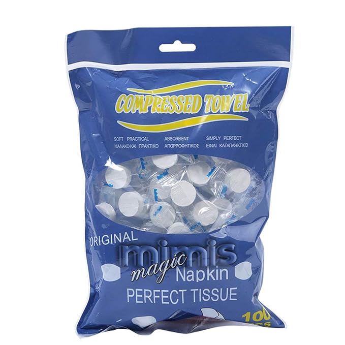 Compressed Towels, Darate 100PCS Portable Disposable Towels - Soft, Durable, Reusable Face Towels - Travel, Home, Outdoor, Camping, Hiking, Sport Hand Cotton Compressed Towels Tablets (100PCS)
