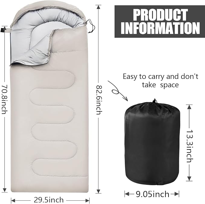 OBTANIM Sleeping Bags Portable Waterproof Camping Sleeping Bag for Adults Kids 4 Seasons Cold Weather or Warm Backpacking Hiking Mountaineering Indoor Outdoor Use