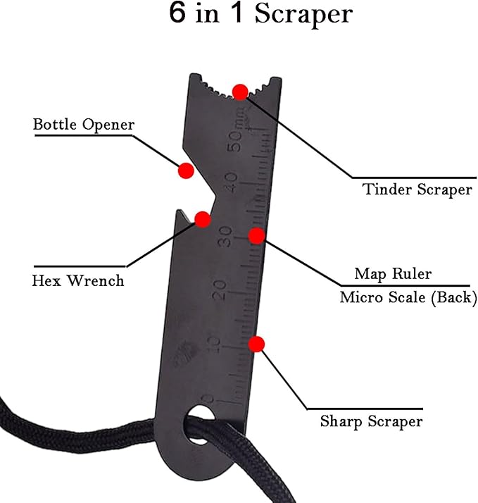 Flint Fire Starter, Fire Starter Survival Tool with Magnesium and Ferro Rod for Camping Hiking Outdoor Survival