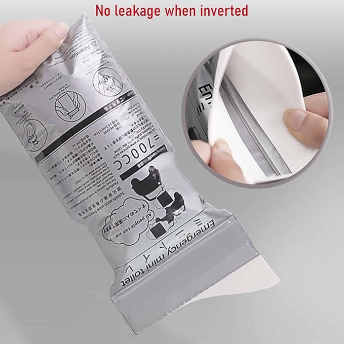 Portable Mobile Toilet 20 Packs of 700 ml Disposable Urine Bags, Home Travel, Outdoor Camping Traffic jam Portable Urine Bag Motion Sickness Vomit Storage Bag Men and Women Universal Pee Bag