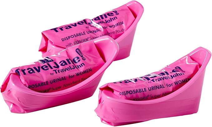 Travel Jane Emergency Bathroom Kit for Women - Portable Urinals for Traveling, Camping, Hiking - Odorless, Hygienic, Non-Toxic, Disposable (1pk - 18 Count)