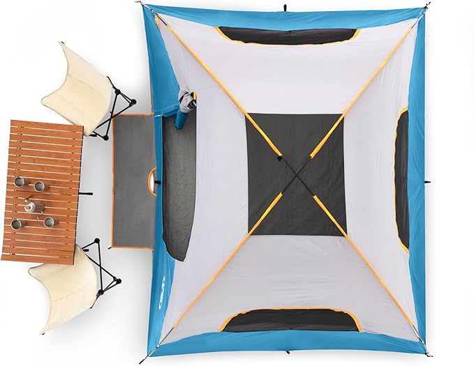 UNP Camping Tent with Screen Room, Portable 6 Person Camping Tent with Screen Porch, Family Dome Tent for Camping Outdoor - 14'x11'x72''(H)