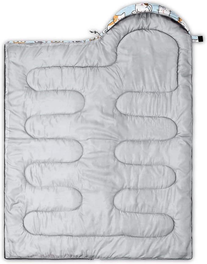 QOOMO Animals Camping Sleeping Bags,3 Season Warm & Cool Weather,Lightweight,Waterproof Sleeping Bags for Adults & Kids,Traveling,and Outdoors,Camping Gear Equipment