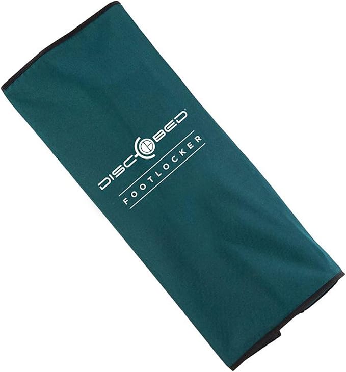 Disc-O-Bed Footlocker, Expandable Under Cot Storage for Camping Gear, Green