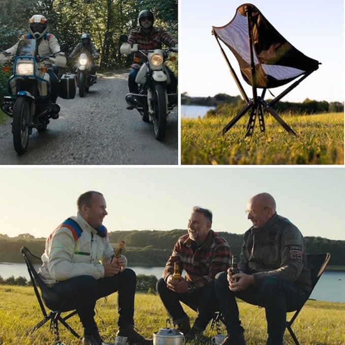 Campster2 Folding Camping Chair – Portable High Chair | 265 Lbs Capacity | Camping Essentials for Beach, Hiking & Car Camping | Compact Outdoor Chair with Carry Bag | Comfortable & Durable (Black)