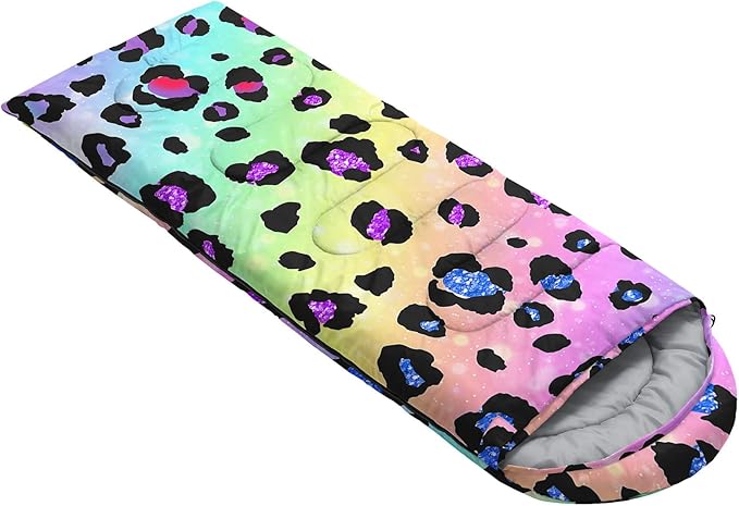 Kids Sleeping Bag for Boys Girls,Western Cowboy Print-Lightweight Warm Portable Outdoor Indoor-Waterproof Cold Weather Resistant Sleeping Bag for Camping Hiking