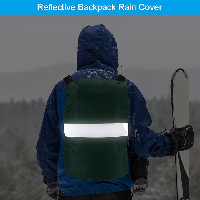 PATIKIL Waterproof Backpack Rain Cover, Non-Slip Backpack Cover with Reflective Strap Stay Dry for Hiking, Camping, Hunting