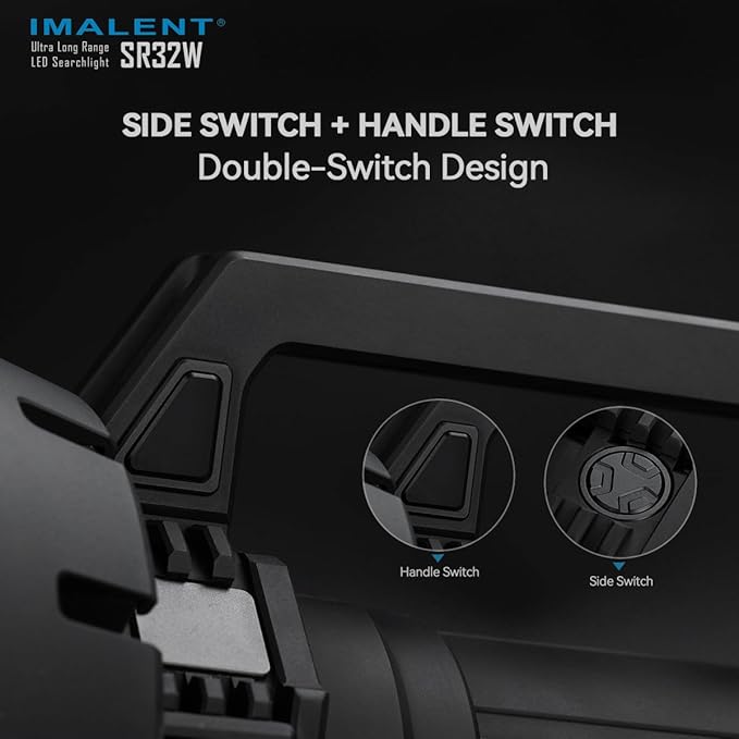 IMALENT SR32 LED Flashlight Rechargeable 120,000 Lumens, 2080 Meters Throw Super Bright Flash Light with OLED Display, Type C Fast Charge High Lumen Searchlight for Outdoor, Hunting and Emergency