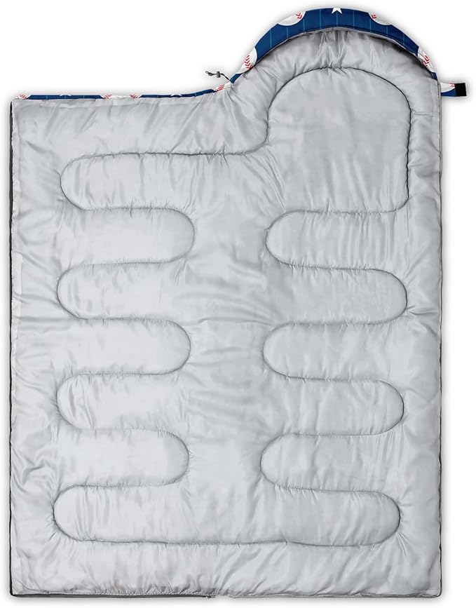 QOOMO Camping Sleeping Bags,3 Season Warm & Cool Weather,Lightweight,Waterproof Sleeping Bags for Adults & Kids,Traveling,and Outdoors,Camping Gear Equipment