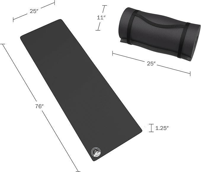 Foam Sleeping Pad for Camping - 0.75-Inch-Thick Waterproof Sleep Pad with Carry Straps for Cots, Tents, or Sleepovers by Wakeman Outdoors (Blue)