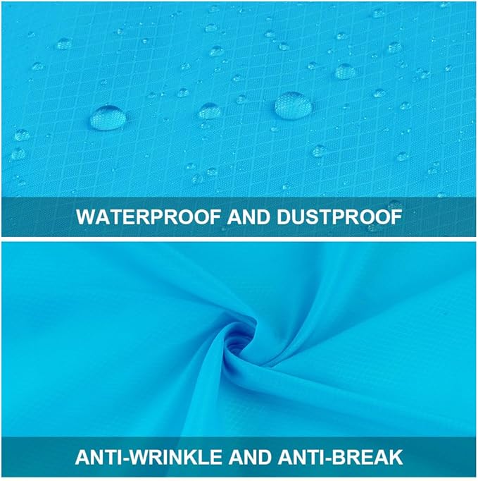 Picnic Blanket, Mini Pocket Beach Mat 27.5 x 43.3IN (1-2 People) Foldable, Lightweight Waterproof Sand Free, Foldable Thin Ground Sheet for Outdoor Camping Hiking Travel - with Hand Strap