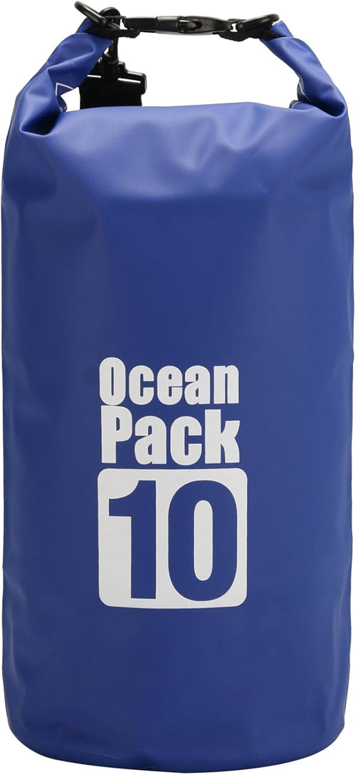 Waterproof Dry Bag 10L Custom PVC Sack Rafting Camping Hiking Backpack Kayak Sport Beach Gear Dry Bag (Navy Blue)