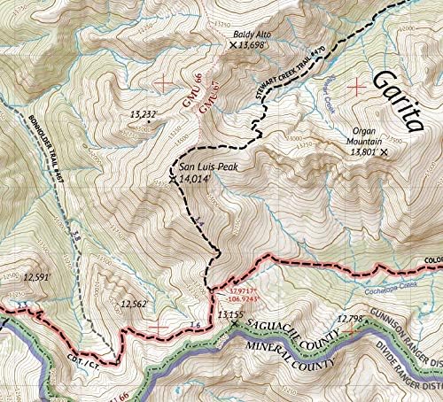 La Garita Wilderness - Colorado Topographic Hiking Map (2019)