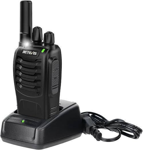 Retevis H-777 Walkie Talkie Rechargeable Long Range,Portable Two-Way Radio, Flashlight, Emergency Alarm, Hands Free(1 Pack)