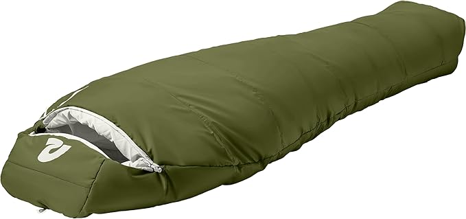Retrospec Dream Mummy Sleeping Bag - 30°F Camping & Travel Essential Gear with Water - Resistant Shell & Synthetic Fill - Zippered Pocket & Stuff Sack