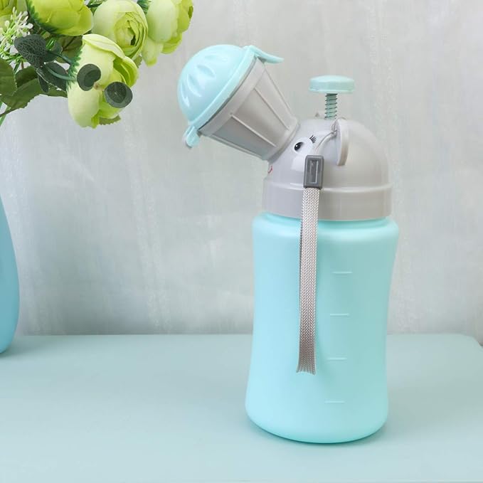 Alipis Portable Camping Toilet Urinal Toilet Portable Potty Bottle Cartoon Urining Tool Bedpans Pee Bottle Emergency Urinate Device for Car Travel Camping Outdoor Car Potty
