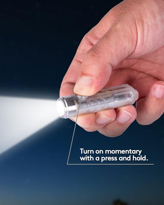 RovyVon Aurora A5 G4 Rechargeable Keychain Flashlight, USB C Charging, 5000K, 420 Lumens EDC Flashlight with Magnetic Pocket Clip and Base, Fluorescent, Red Signal/White Sidelight
