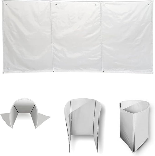 WallUp Instant Outdoor Privacy Tent - Versatile Privacy Screen & Divider, Weather-Resistant, UV-Treated Cloth, 6' x 12', White