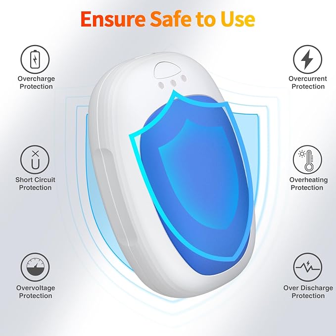 Hand Warmers Rechargeable 2 Pack, Electric Hand Warmer Reusable 4000mAh USB Portable Pocket Warmer, 10 Hrs Lasting Hand Heater for Camping Hiking Hunting Golf Ideal Warm Gift for Women Men