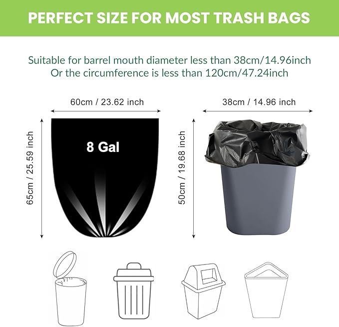 100 Portable Toilet Bags 8 Gallon, Thickened Biodegradable Camping Toilet Bags, Compostable Toilet Waste Bags for 5 Gallon Bucket Toilet, Outdoor Boating Travel Toilet Bags for Travel, Boating
