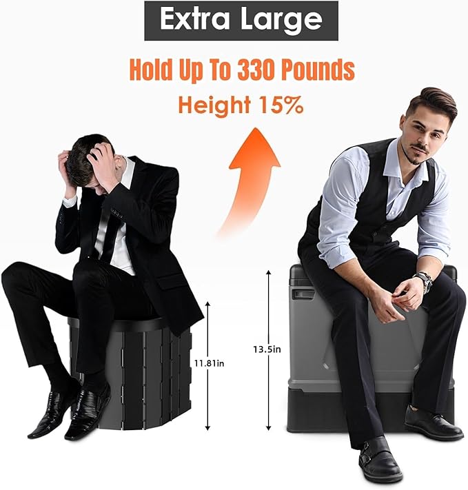 Portable Toilet for Adults Camping,Portable Travel Toilet with Lid,Foldable Portable Emergency Potty for Car/Outdoor Camp