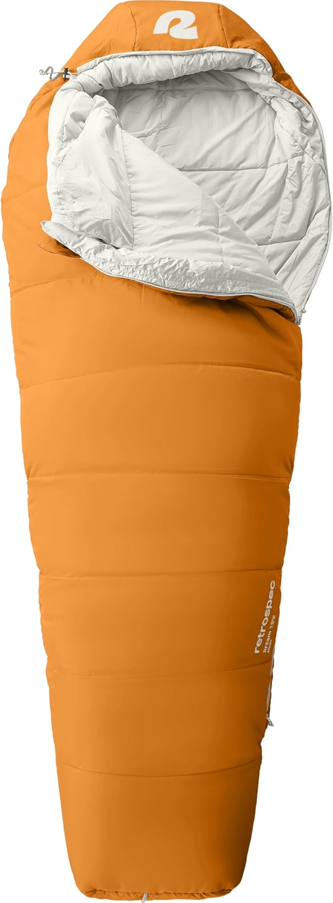 Retrospec Dream Mummy Sleeping Bag - 30°F Camping & Travel Essential Gear with Water - Resistant Shell & Synthetic Fill - Zippered Pocket & Stuff Sack