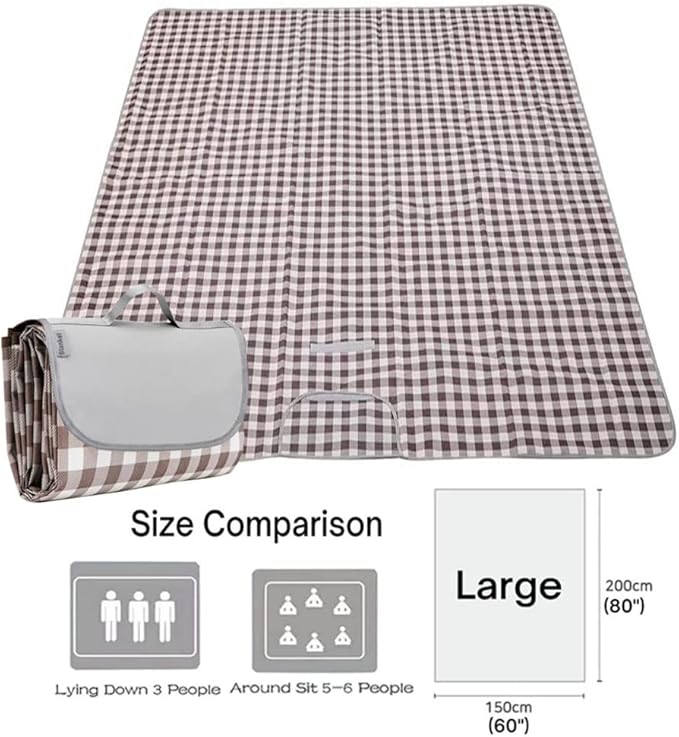 Lchkrep Picnic Blanket Beach Blankets 80"x60" Large Sandproof Waterproof Camping Portable Travel Blanket Play Mat for Outdoor Indoor Family Beach Park Grass,Hiking, Music Festival