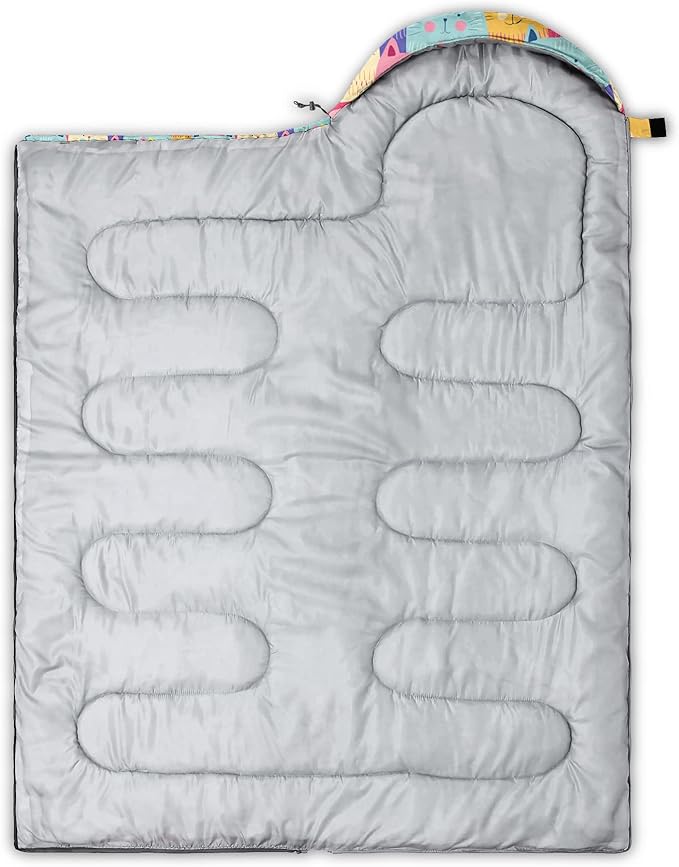QOOMO Animals Camping Sleeping Bags,3 Season Warm & Cool Weather,Lightweight,Waterproof Sleeping Bags for Adults & Kids,Traveling,and Outdoors,Camping Gear Equipment
