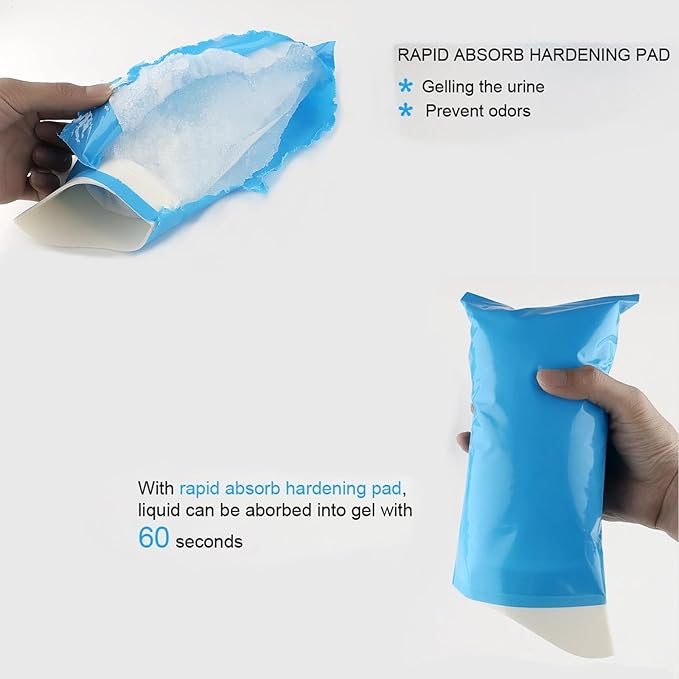 Disposable Urine Bags Camping Pee Bags for Travel Urinal Toilet Super Absorbent Traffic Jam Emergency Portable Urine Bag Pee Bags Car Toilet for Men Women Children Brief Relief, 10 Pieces