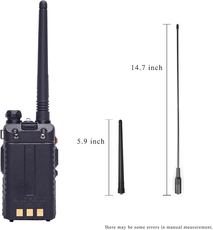 BAOFENG UV-5R 8W Ham Radio Handheld 2 Way Radio Long Range Dual Band VHF UHF Rechargeable Amateur Portable Walkie Talkie for Adults Hiking Hunting Camping Skiing Trip, Chirp Compatible