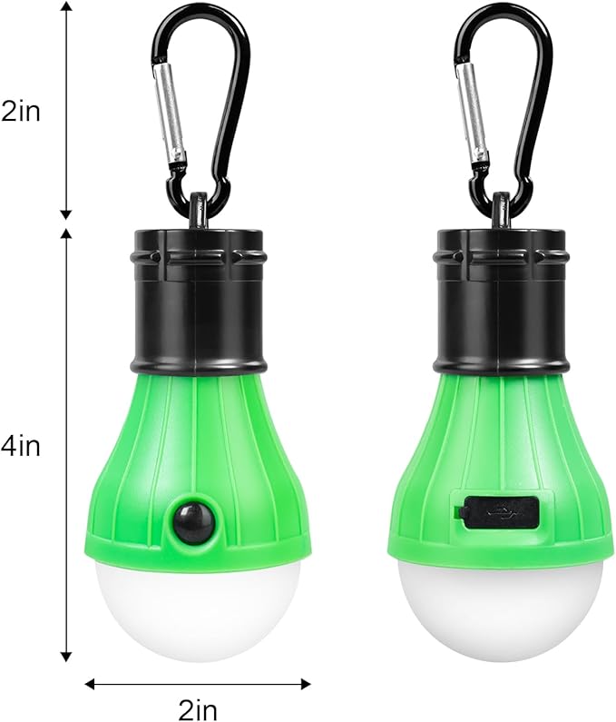 Led Camping Lantern USB Rechargeable,Outdoor Tent Lights for Camping Hanging,Kids with Clip Hook Camping Flashlight (2 Packs Black)