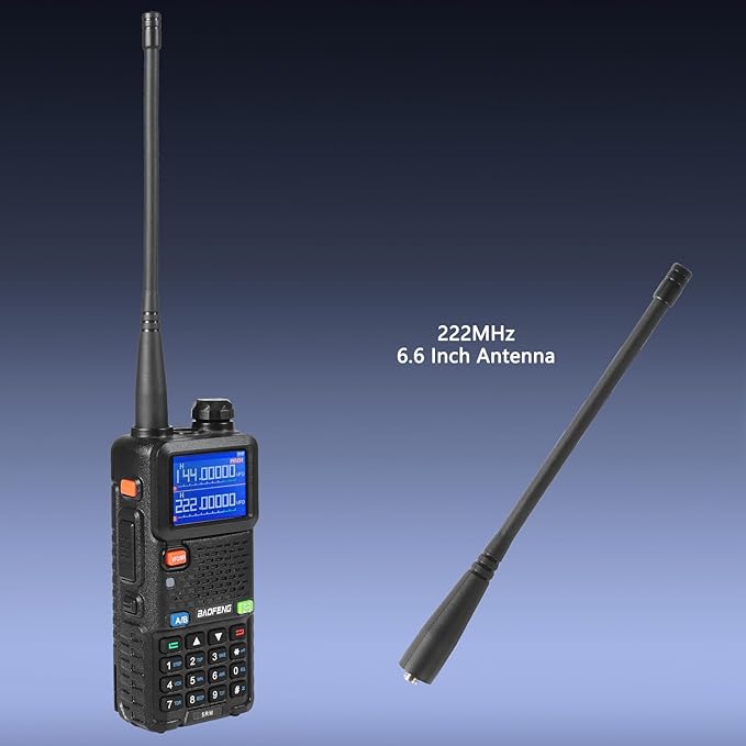 Ham Radio Handheld Baofeng Radio 5RM Long Range Walkie Talkies UV-5R Upgraded Two Way Radio, NOAA Weather, Type C Charging, 999CH Frequency Copy, Rechargeable 2500mAh Battery, Hiking Hunting Trip