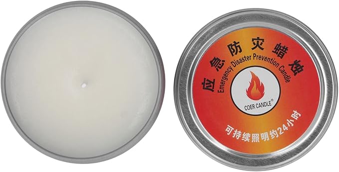 Emergency Candle, 24 Hours Waterproof Camping Outdoor Survival Candle with Floral and Honey Smells Beeswax Wax Camping Candle for Emergency, Camping, Hiking,