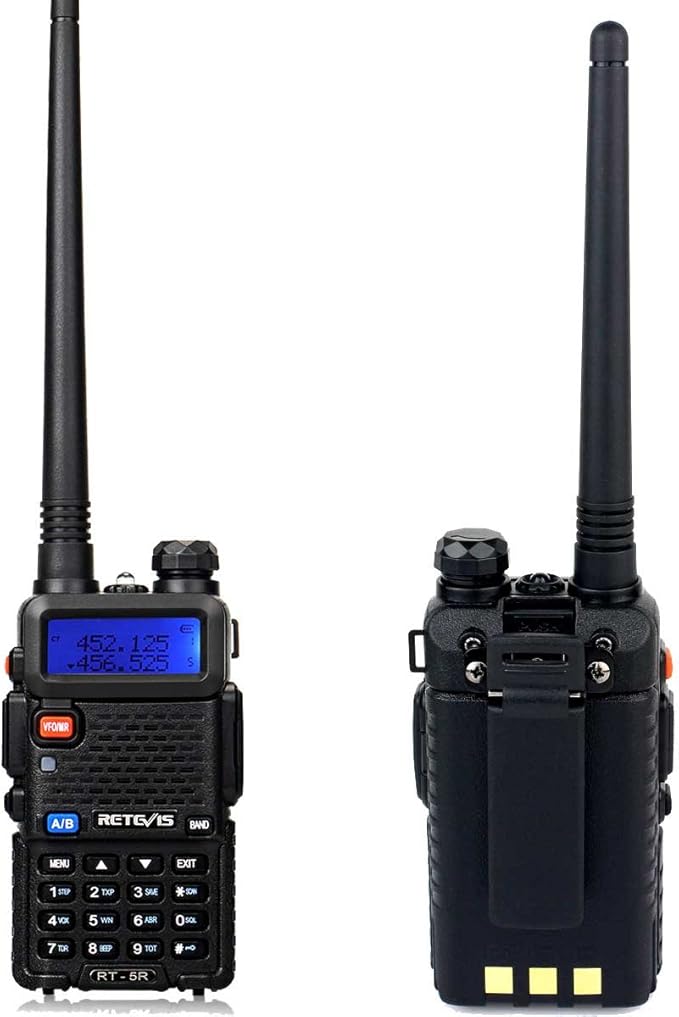 Retevis RT-5R Dual Band Two Way Radios Long Range, High Power 128CH LCD Walkie Talkies for Adults, 2 Way Radio for Hunting, Camping (2 Pack)