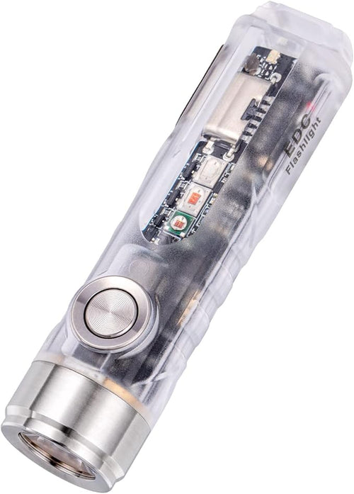 RovyVon Aurora A8 (G4) USB-C Keychain Flashlight, Practical Keyring Flashlight with 650 lumens Front Light and Sidelight Amber Red Blue for Everyday Carry, Biking, Hiking, and Running