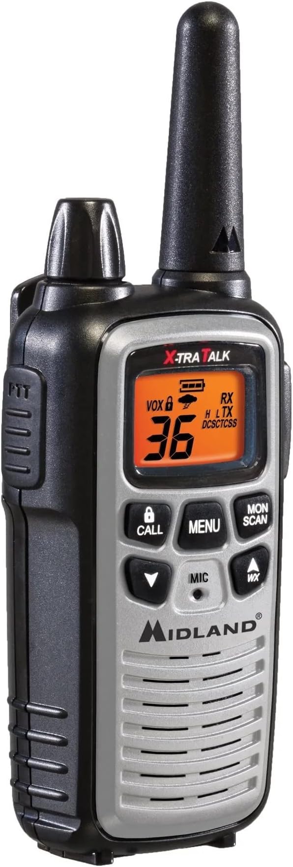 Midland – LXT600VP4 Portable Two-Way Radio – Pair of LXT600 FRS Radios with Headset Family Radio Walkie-Talkie – NOAA Weather Alert- Deli Cafes and Restaurants – Up to 30 Mile Range 2 Pack